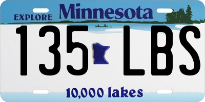MN license plate 135LBS