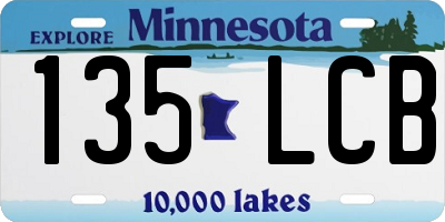 MN license plate 135LCB