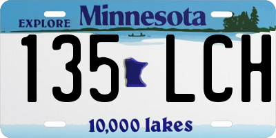 MN license plate 135LCH