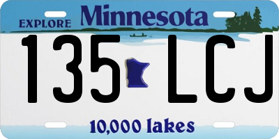 MN license plate 135LCJ