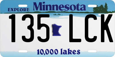 MN license plate 135LCK