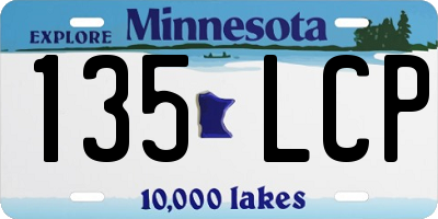 MN license plate 135LCP