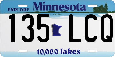 MN license plate 135LCQ