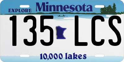 MN license plate 135LCS