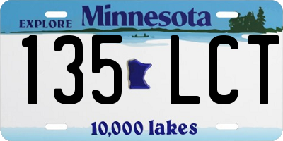 MN license plate 135LCT