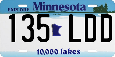 MN license plate 135LDD