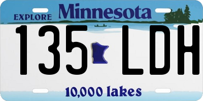 MN license plate 135LDH