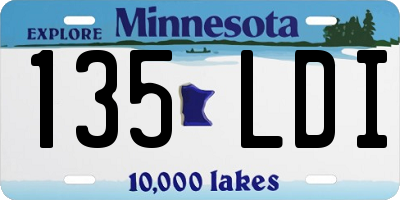 MN license plate 135LDI