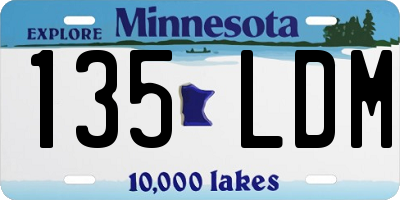 MN license plate 135LDM