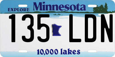 MN license plate 135LDN