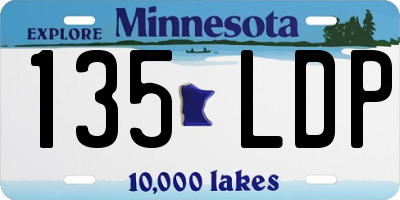 MN license plate 135LDP