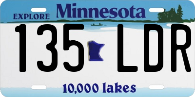 MN license plate 135LDR