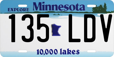 MN license plate 135LDV