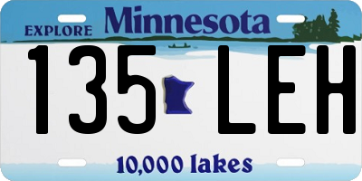 MN license plate 135LEH