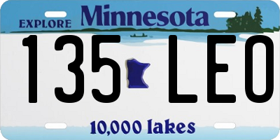 MN license plate 135LEO