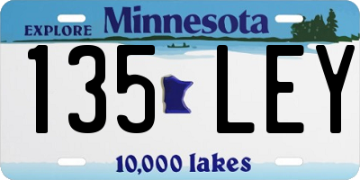 MN license plate 135LEY