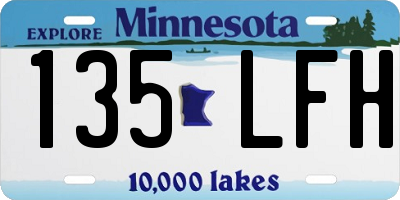MN license plate 135LFH
