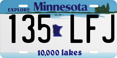 MN license plate 135LFJ