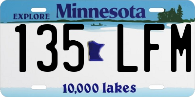 MN license plate 135LFM