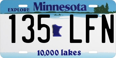 MN license plate 135LFN