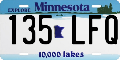MN license plate 135LFQ