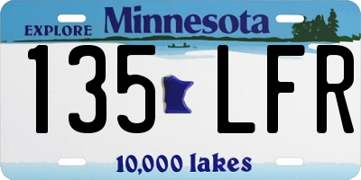 MN license plate 135LFR