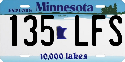MN license plate 135LFS