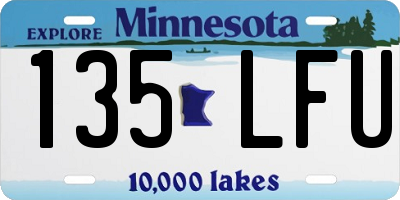MN license plate 135LFU