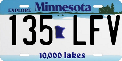 MN license plate 135LFV