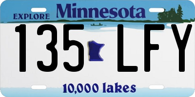 MN license plate 135LFY