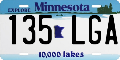 MN license plate 135LGA