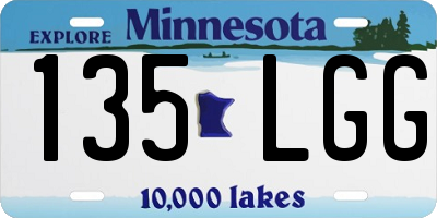 MN license plate 135LGG