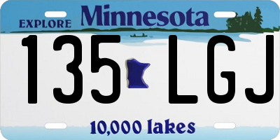 MN license plate 135LGJ