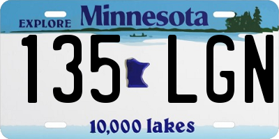 MN license plate 135LGN