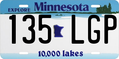 MN license plate 135LGP