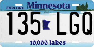 MN license plate 135LGQ