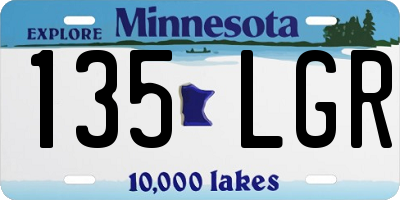 MN license plate 135LGR