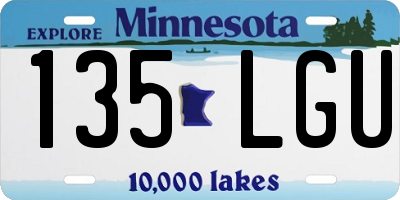 MN license plate 135LGU