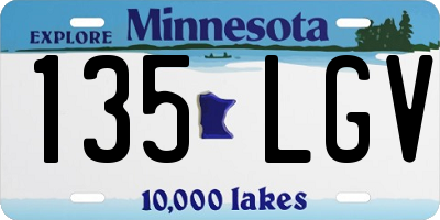 MN license plate 135LGV