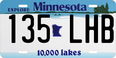 MN license plate 135LHB