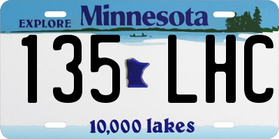 MN license plate 135LHC