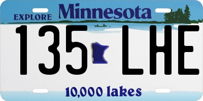 MN license plate 135LHE
