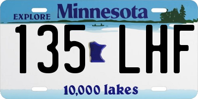 MN license plate 135LHF
