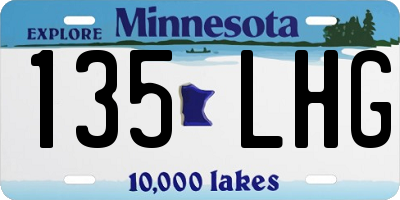 MN license plate 135LHG