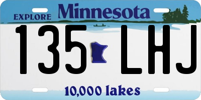 MN license plate 135LHJ