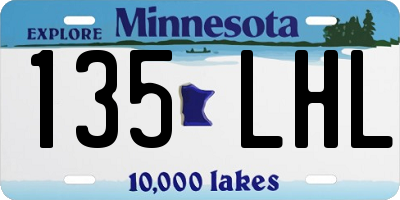 MN license plate 135LHL