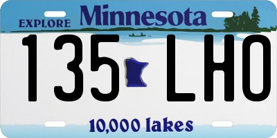 MN license plate 135LHO
