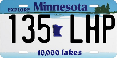 MN license plate 135LHP