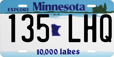 MN license plate 135LHQ