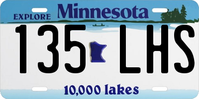 MN license plate 135LHS